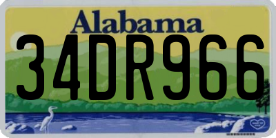 AL license plate 34DR966