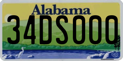 AL license plate 34DS000