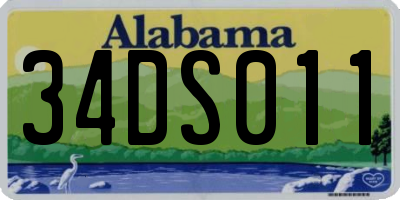AL license plate 34DS011