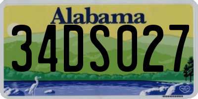 AL license plate 34DS027