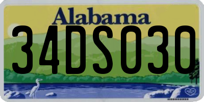 AL license plate 34DS030
