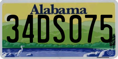 AL license plate 34DS075