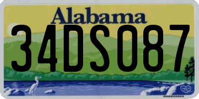 AL license plate 34DS087
