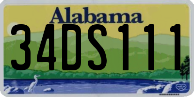 AL license plate 34DS111