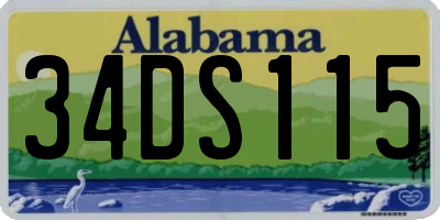 AL license plate 34DS115