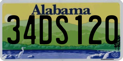 AL license plate 34DS120