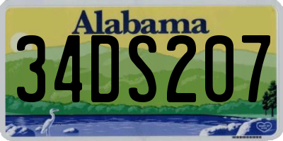 AL license plate 34DS207