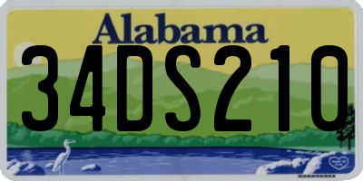 AL license plate 34DS210