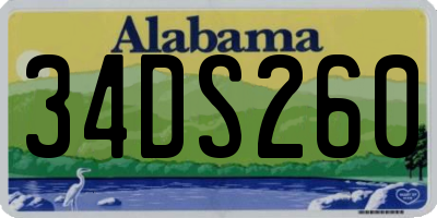 AL license plate 34DS260