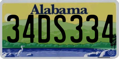AL license plate 34DS334
