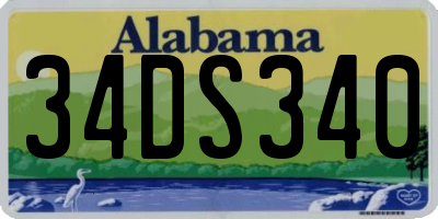 AL license plate 34DS340