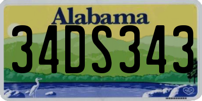 AL license plate 34DS343