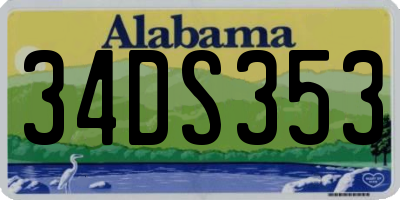 AL license plate 34DS353