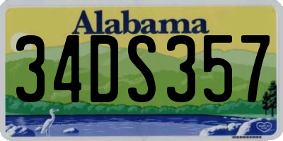 AL license plate 34DS357