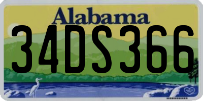 AL license plate 34DS366