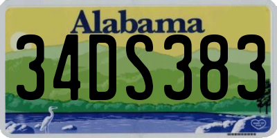 AL license plate 34DS383
