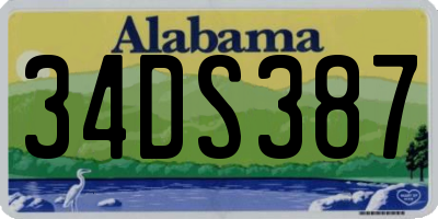 AL license plate 34DS387