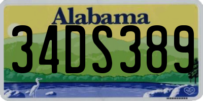 AL license plate 34DS389