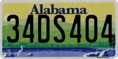 AL license plate 34DS404