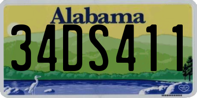 AL license plate 34DS411