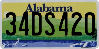 AL license plate 34DS420