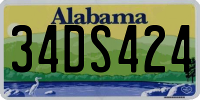 AL license plate 34DS424