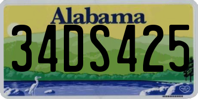 AL license plate 34DS425