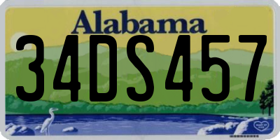 AL license plate 34DS457