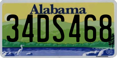 AL license plate 34DS468
