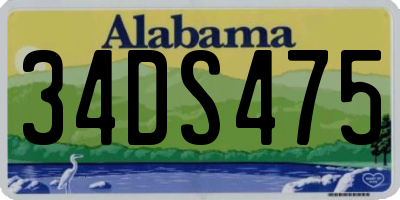 AL license plate 34DS475