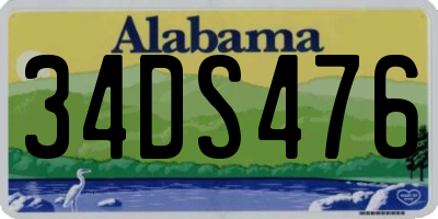 AL license plate 34DS476