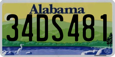 AL license plate 34DS481