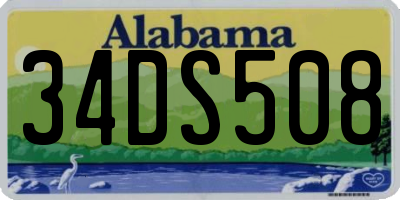 AL license plate 34DS508