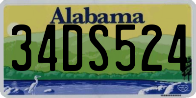AL license plate 34DS524