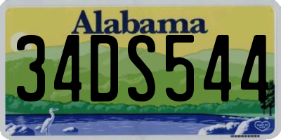 AL license plate 34DS544