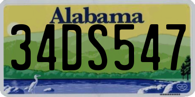 AL license plate 34DS547