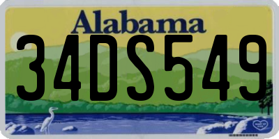 AL license plate 34DS549