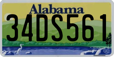 AL license plate 34DS561