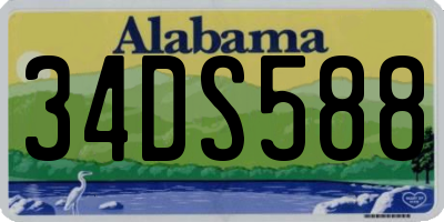 AL license plate 34DS588