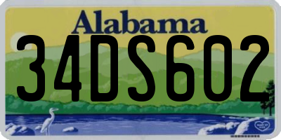 AL license plate 34DS602
