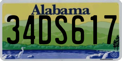 AL license plate 34DS617