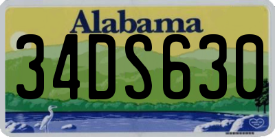 AL license plate 34DS630