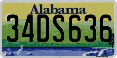 AL license plate 34DS636