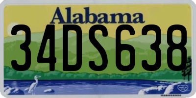 AL license plate 34DS638