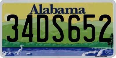 AL license plate 34DS652
