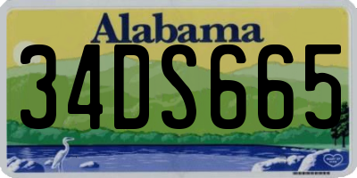 AL license plate 34DS665