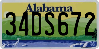 AL license plate 34DS672