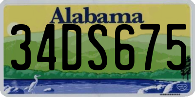 AL license plate 34DS675
