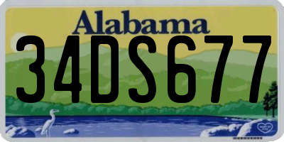 AL license plate 34DS677