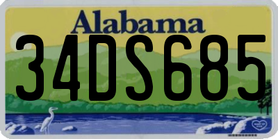 AL license plate 34DS685